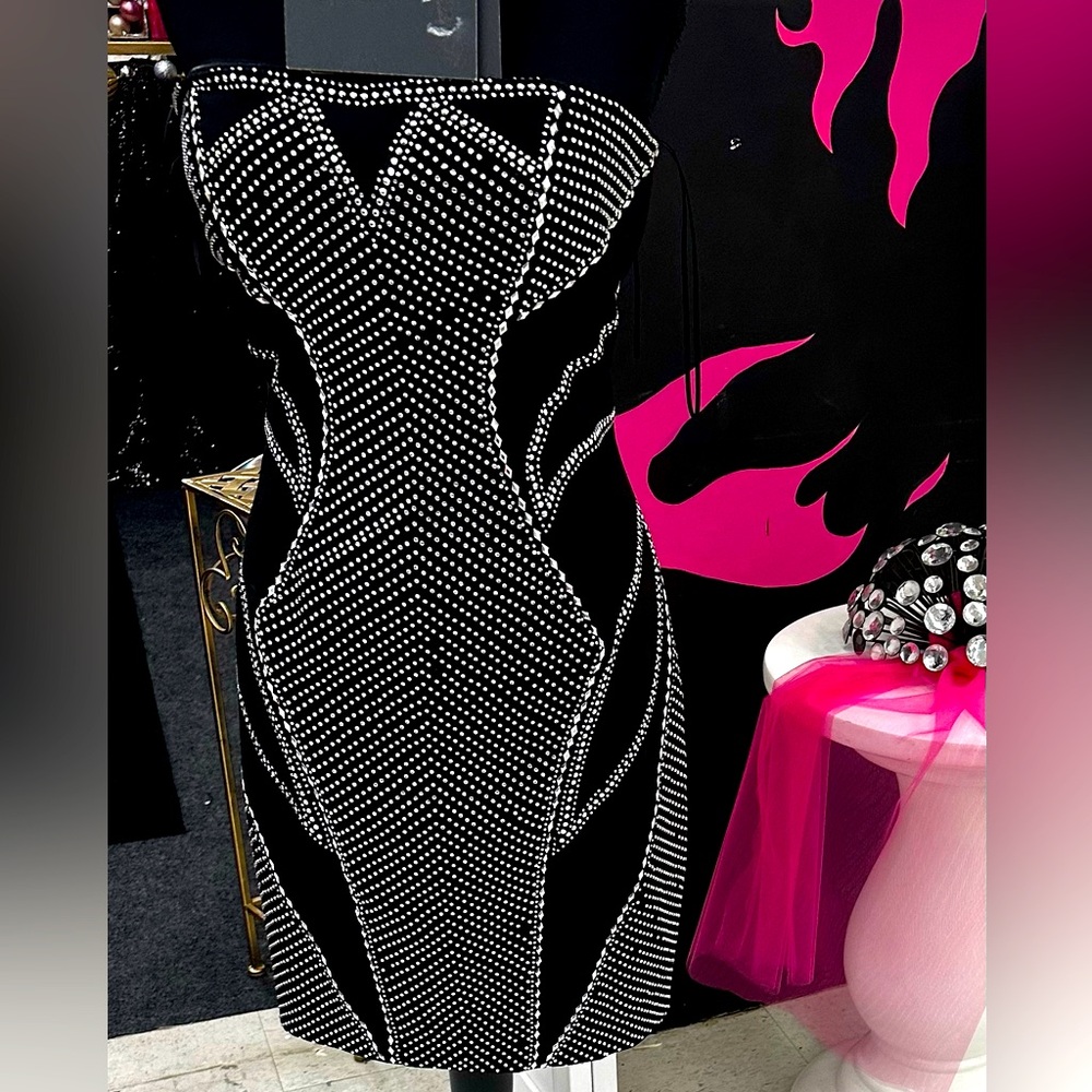 Cache Black Embellished Dress